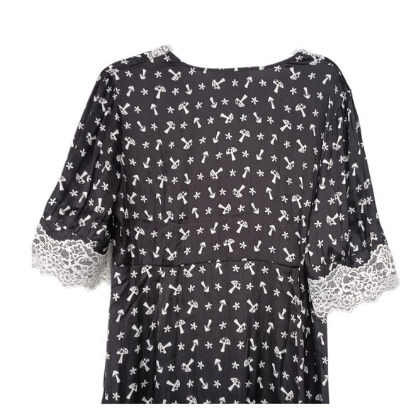 Modcloth Mushrooom Midi Dress Size 16W Leisure Meets Luxury Retro NEW - Picture 7 of 12